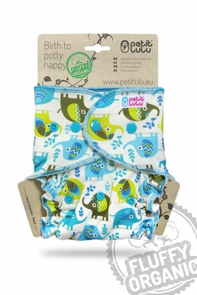 Petit Lulu Maxi/noční pleny PLUS Fluffy Organic patentky - Slůňata porovnat ceny
