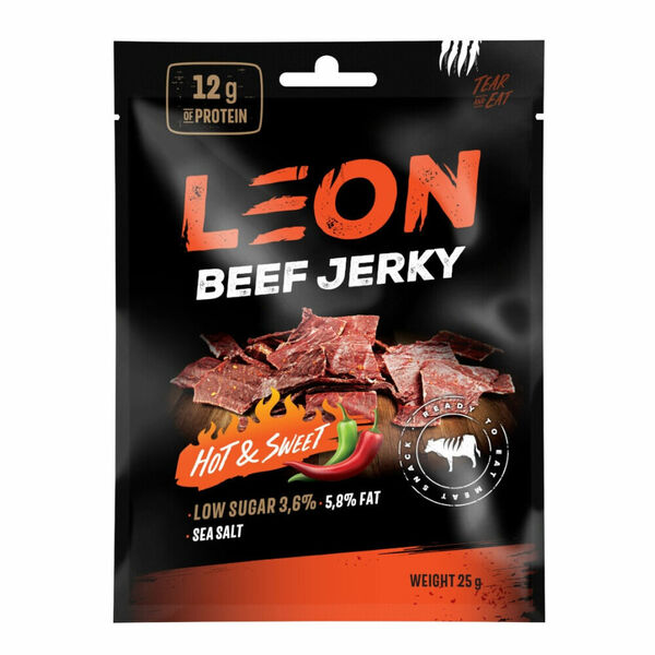 Leon Jerky Beef Hot & Sweet 25 g porovnat ceny