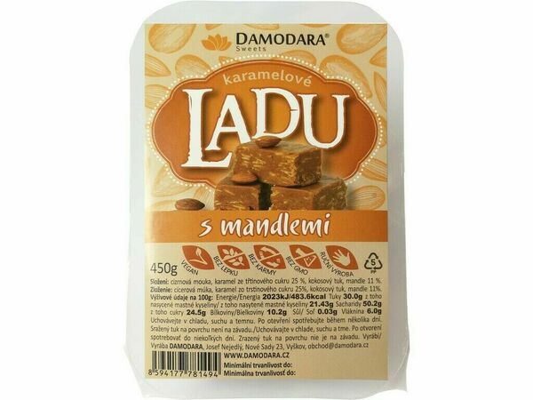 Damodara Ladu karamelové s mandlemi 450g porovnat ceny