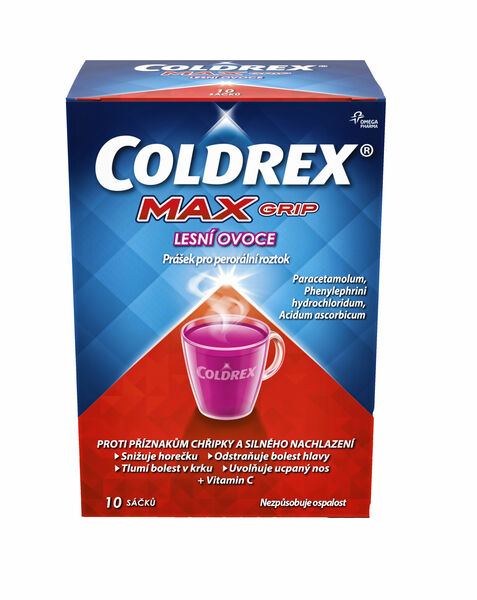 Coldrex MaxGrip Lesní ovoce 10 sáčků porovnat ceny