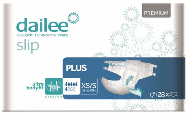 Dailee Zalepovací kalhotky Slip Premium Plus XS/S 28ks porovnat ceny