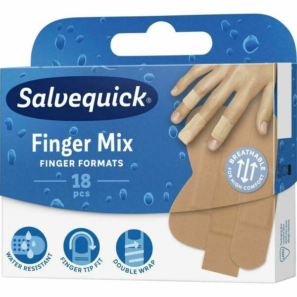 Salvequick Náplast na prsty mix, 18ks porovnat ceny