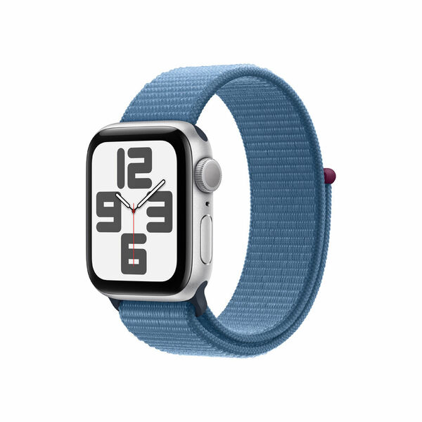 Apple Watch SE Cellular 44 mm sport loop smart hodinky Silver/Winter Blue porovnat ceny