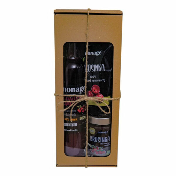 NONAGE Džus, džem a čaj brusinka BIO DÁRKOVÝ SET porovnat ceny