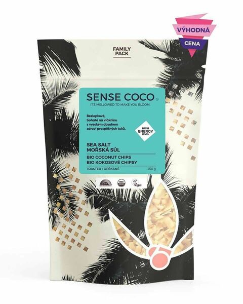 Sense Coco Bio kokosové chipsy s mořskou solí 250g porovnat ceny