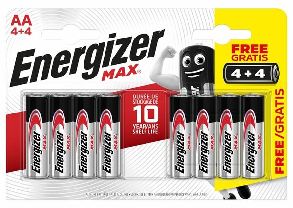 Energizer Max - Tužka AA/4+4 zdarma 8 ks porovnat ceny