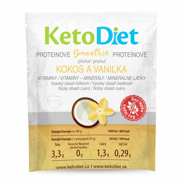 KETODIET Proteinové smoothie příchuť kokos a vanilka 7 porcí porovnat ceny