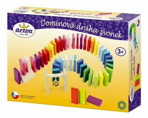 Detoa Dominová dráha se zvonečkem dřevo 95ks porovnat ceny