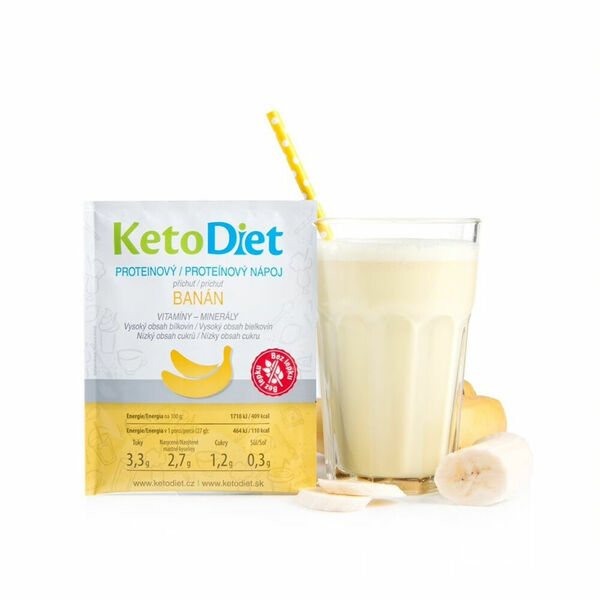 KETODIET Proteinový nápoj příchuť banán 7 porcí porovnat ceny