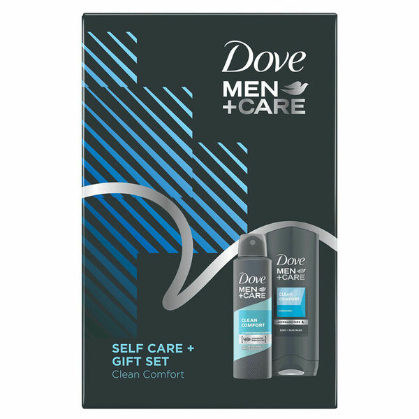 DOVE Men+ Care Clean Comfort Sprchový gel 250 ml + Deodorant 150 ml Vánoční balíček pro muže porovnat ceny
