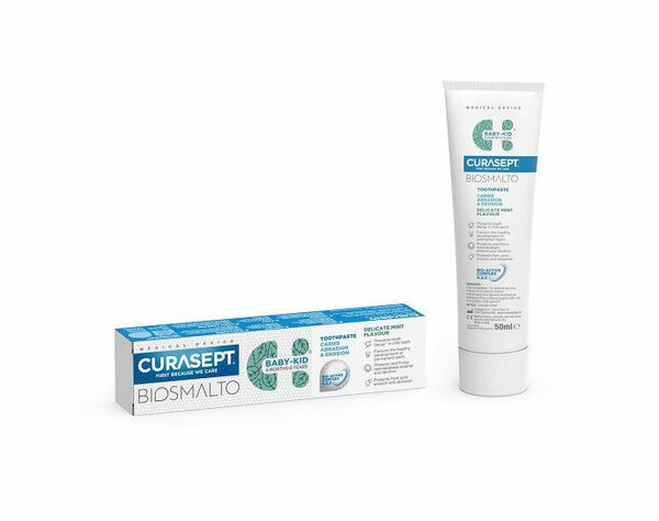 CURASEPT BIOSMALTO Baby Abraze&Eroze dětská zubní pasta 50 ml jemná máta porovnat ceny