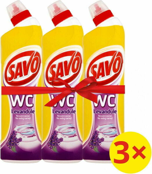 Savo WC Levandule čisticí přípravek na toalety 3x750ml porovnat ceny