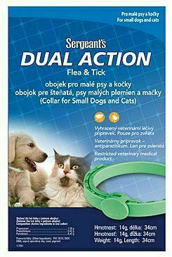 Sergeanťs Dual Obojek Antipar. Malí Psi A Kočky 34cm porovnat ceny