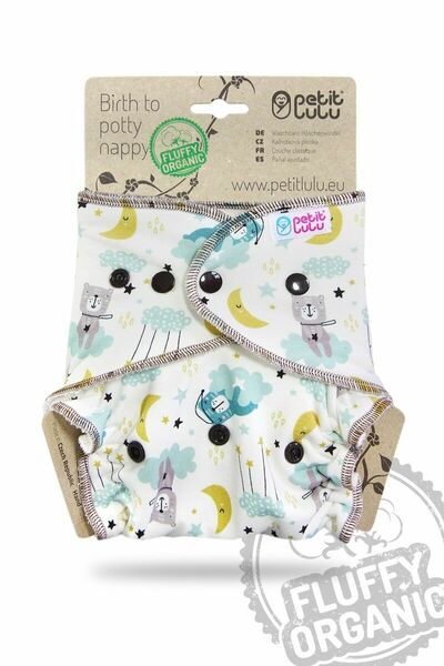 Petit Lulu Maxi/noční pleny PLUS Fluffy Organic patentky - Ospalí medvídci porovnat ceny