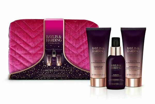 Baylis & Harding Toaletní taška s péčí o tělo fík & granátové jablko 3 ks porovnat ceny