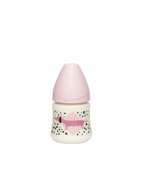 Suavinex Láhev kulatá savička latex růžový pes 150ml porovnat ceny