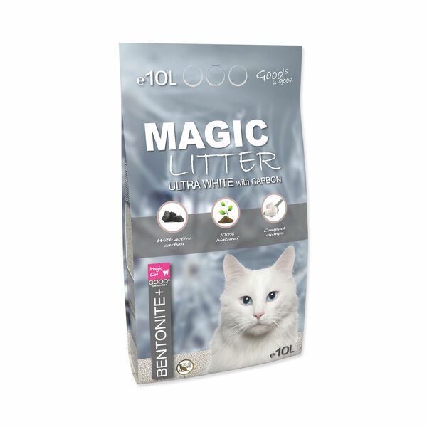 Magic Litter Bentonite Ultra White with Carbon kočkolit 10 l porovnat ceny