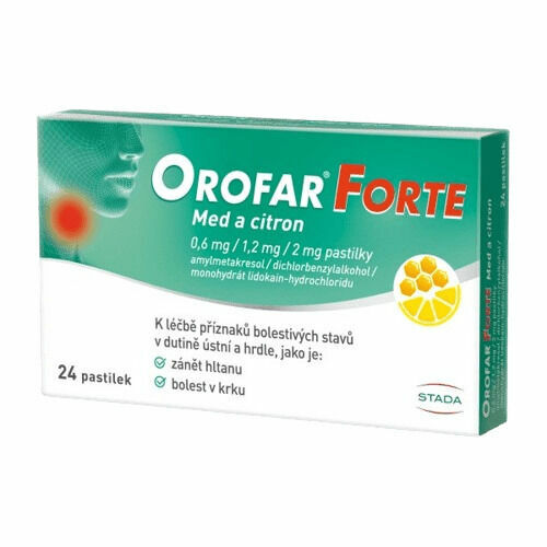 OROFAR FORTE MED A CITRON 0,6MG/1,2MG/2MG pastilka 24 porovnat ceny