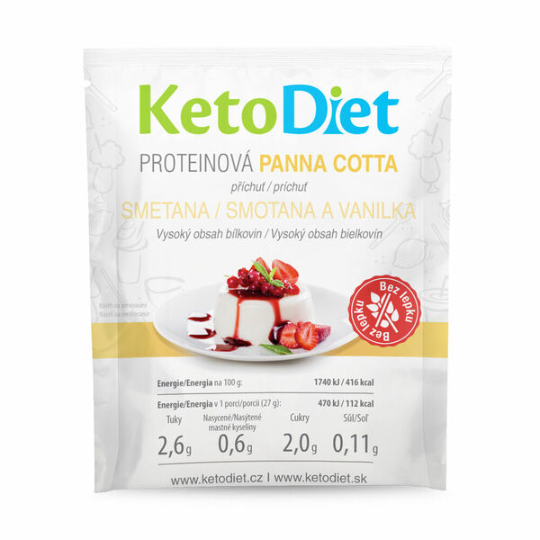 KETODIET Proteinová panna cotta s příchutí smetany a vanilky 7 porcí porovnat ceny
