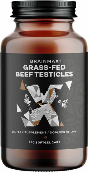 BRAINMAX Grass-Fed Beef testicles, hovězí varlata 240 kapslí porovnání ceny