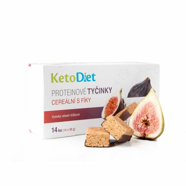 KETODIET Proteinové tyčinky cereální s fíky 14 ks porovnat ceny