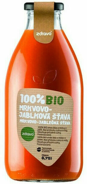ZDRAVO Bio Šťáva 100% mrkvovo-jablková 0,75l porovnat ceny