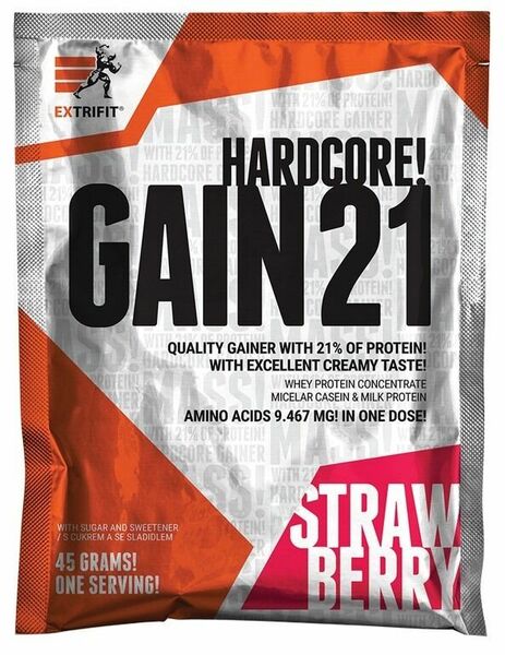 Extrifit Hardcore Gain 21 45g jahoda porovnat ceny
