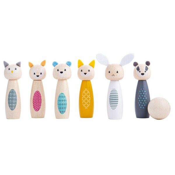 Bigjigs Toys Kuželky lesní zvířátka porovnat ceny
