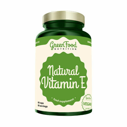 GreenFood Nutrition Přírodní Vitamín E 60 kapslí porovnat ceny