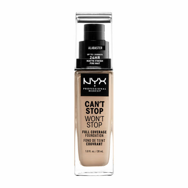 NYX Professional Makeup Can't Stop Won't Stop 24 Hour Foundation vysoce krycí make-up - odstín 02 Alabaster 30ml porovnat ceny