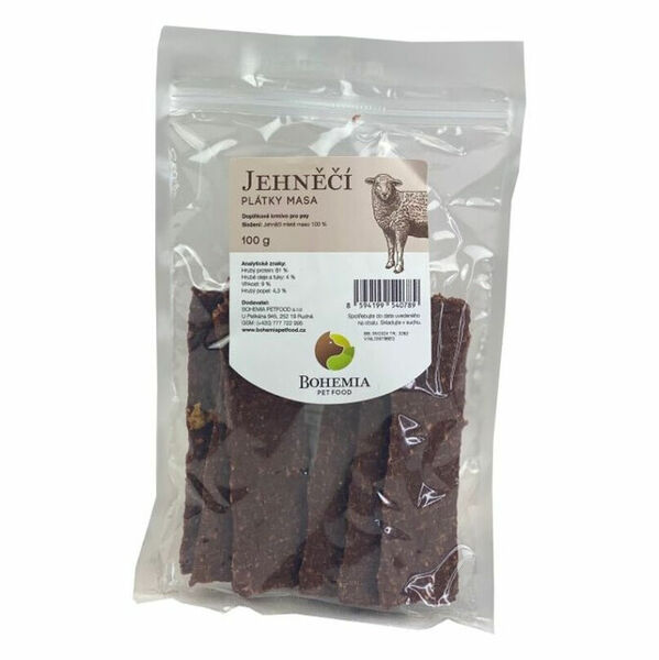 BOHEMIA PET FOOD Jehněčí plátky pro psy 100 g porovnat ceny