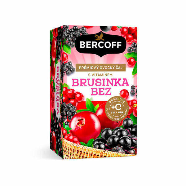 BERCOFF Brusinka a černý bez s vitaminem C 16 sáčků porovnat ceny
