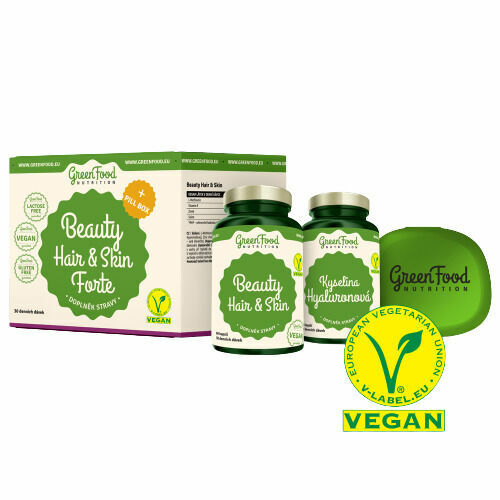 GreenFood Nutrition Beauty Hair & Skin Forte + Pillbox porovnat ceny