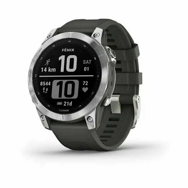 Garmin fēnix® 7S PRO Glass, Silver/Graphite Band porovnat ceny