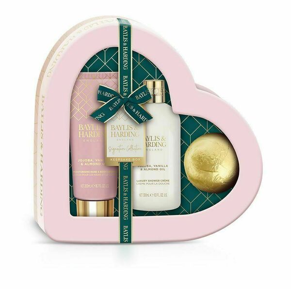 Baylis & Harding Sada péče o tělo Jojoba Vanilla & Almond Oil Heart Set 3 ks porovnat ceny