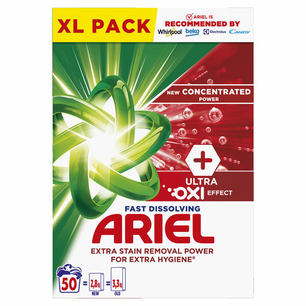 Ariel prací prášek Oxi 50 praní 2.75 kg porovnat ceny