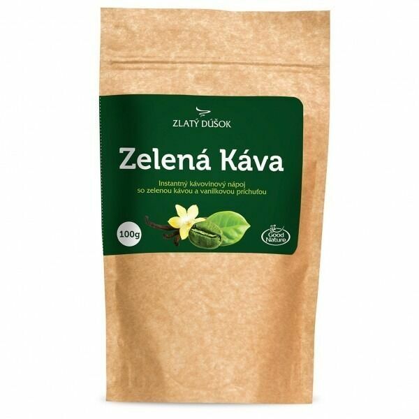 Zlatý doušek Zelená káva s vanilkovou příchutí, instantní kávovinový nápoj 100g porovnat ceny