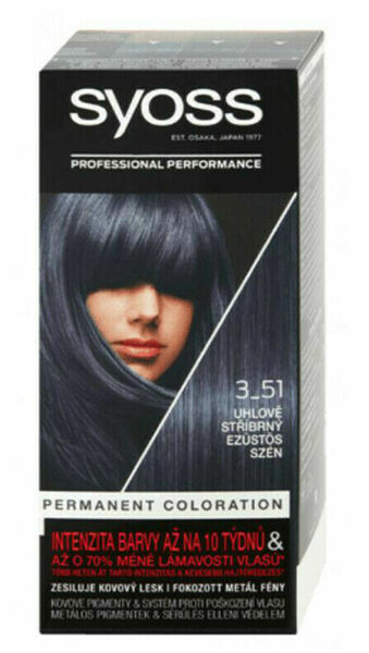 Syoss Professional barva na vlasy 3-51 Uhlově stříbrný 50ml porovnat ceny