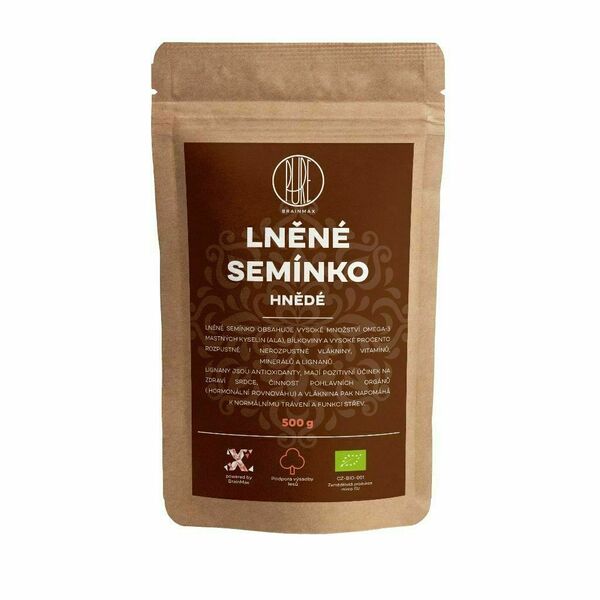 BrainMax Pure Lněné semínko hnědé BIO 500 g porovnat ceny