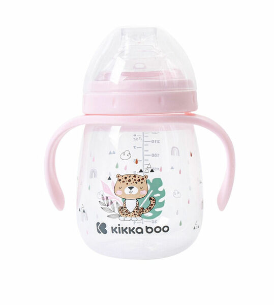 KikkaBoo Hrnek se silikonovým pítkem 6m+ růžový 240 ml porovnat ceny