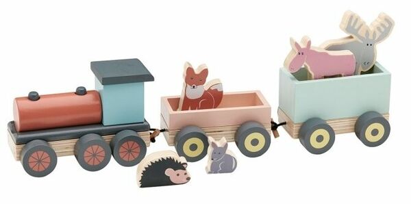 Kids Concept Vlak se zvířátky Edvin dřevěný porovnat ceny