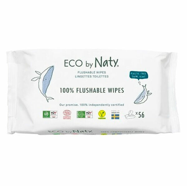 ECO BY NATY Vlhčené ubrousky Naty bez vůně splachovatelné 56 ks porovnat ceny