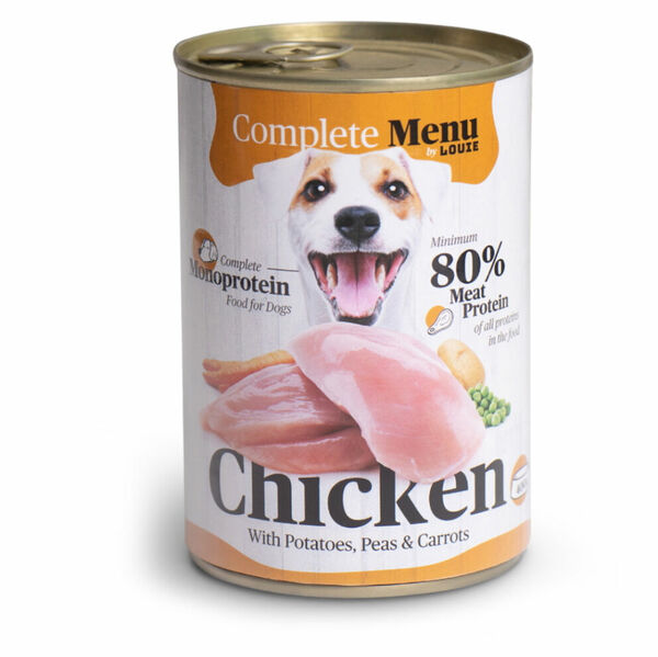 LOUIE Complete Menu kuřecí se zeleninou konzerva pro psy 400 g porovnat ceny
