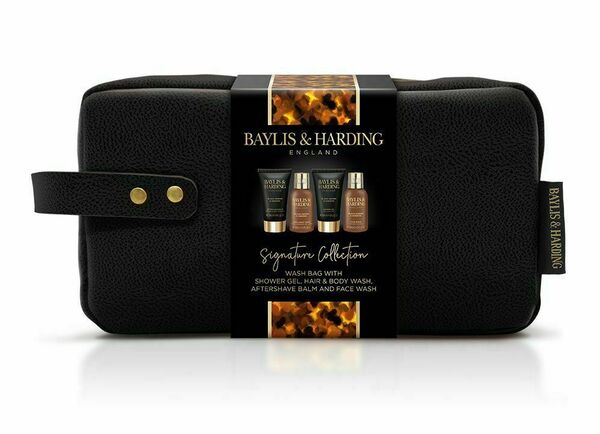 Baylis & Harding Sada péče o tělo pro muže v toaletní taštičce Black Pepper & Ginseng 4 ks porovnat ceny