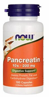 NOW FOODS Pancreatin 10X 200 mg 100 kapslí porovnání ceny