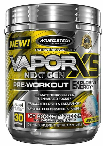 MuscleTech Vapor X5 Next Gen fruit punch blast 232g porovnat ceny