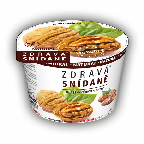 OBEZIN Zdravá snídaně Vlašský ořech a datle 78 g porovnat ceny