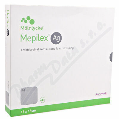 MEPILEX AG 15X15 CM, 5 KS, ANTIMIKROBIÁLNÍ PĚNOVÉ KRYTÍ SE SI porovnat ceny