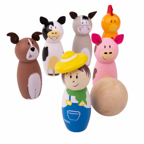Bigjigs Toys Dřevěné kuželky farma porovnat ceny