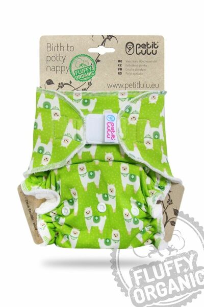 Petit Lulu - Kalhotkové pleny na suchý zip, Fluffy Organic - Lamy na pastvě porovnat ceny